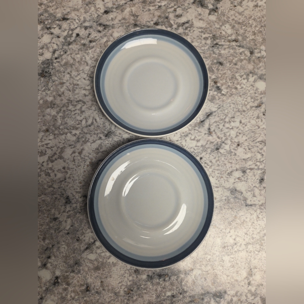 Pfaltzgraff Blue and White 2 Replacement Plates For Dinnerware Set